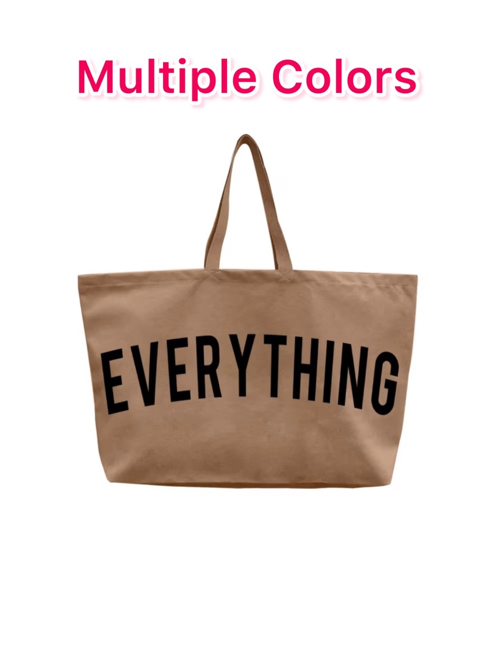 Everything Canvas Tote Bag in Brown